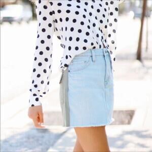 FRAME Le Mini Jeans Skirt Cargo Mix Canteburry